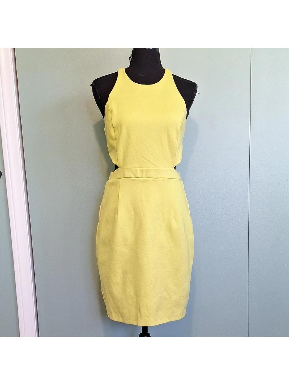 Adelyn Rae Green Side Cut Zipper Back Cocktail Dress Size Medium
